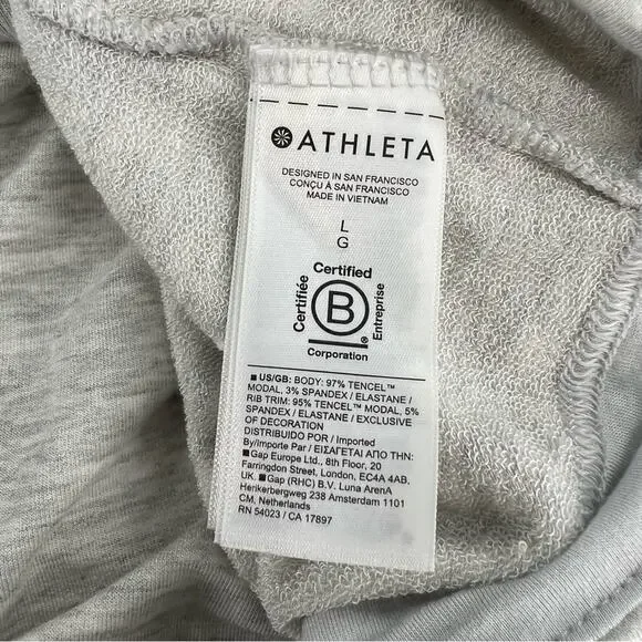 Athleta Pranayama Restore Wrap light heather gray sz L - Picture 7 of 9